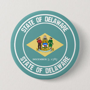 Chapa Redonda De 7 Cm Delaware Round Emblem