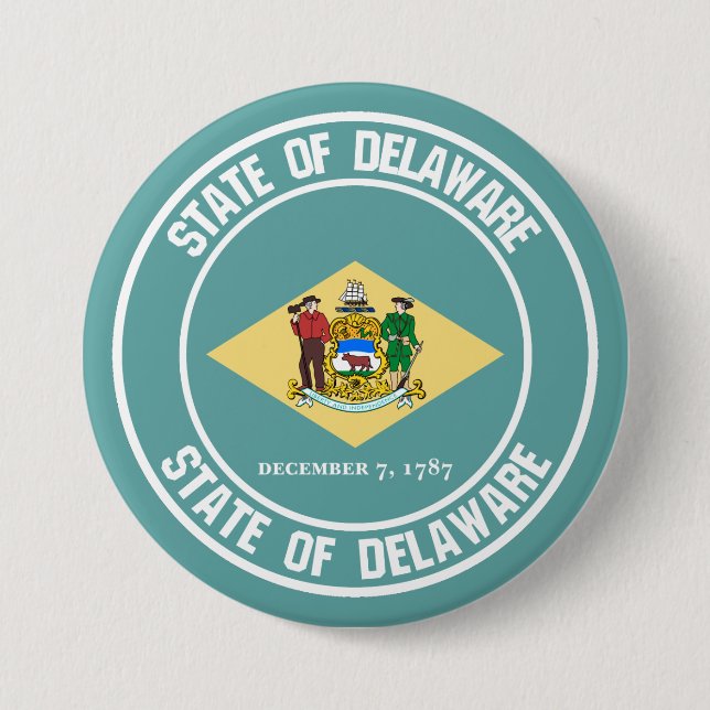Chapa Redonda De 7 Cm Delaware Round Emblem (Anverso)