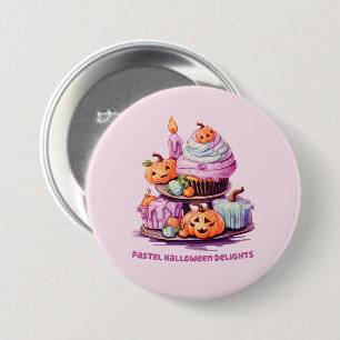 Chapa Redonda De 7 Cm Delicias de Halloween Pastel