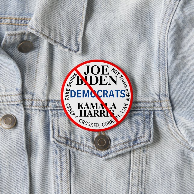 Chapa Redonda De 7 Cm Demócratas Joe Biden Kamala Harris (In situ)
