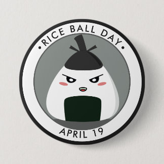 Chapa Redonda De 7 Cm Día de la bola de arroz, kawaii Onigiri