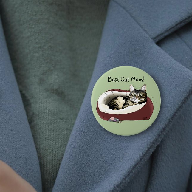 Chapa Redonda De 7 Cm Día de la madre desde el gato (Subido por el creador)
