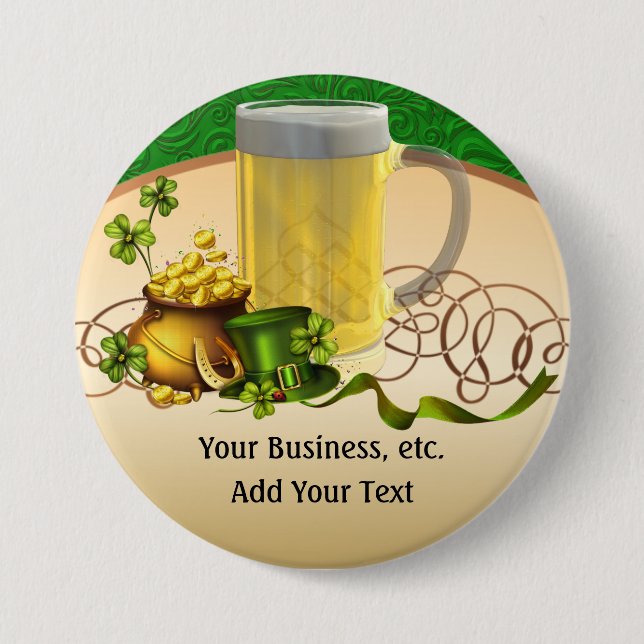 Chapa Redonda De 7 Cm Día de San Patricio - SRF (Anverso)