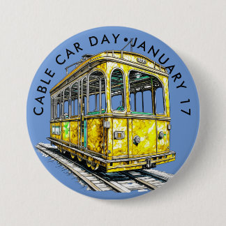 Chapa Redonda De 7 Cm Día del coche por cable