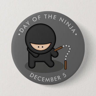 Chapa Redonda De 7 Cm Día del Ninja, personalizados