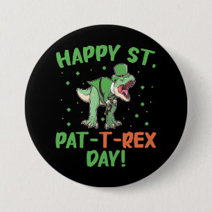 Chapa Redonda De 7 Cm Día del Niño Feliz Día de St Pat Trex