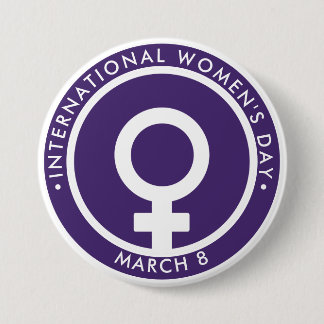 Chapa Redonda De 7 Cm Día Internacional de la Mujer