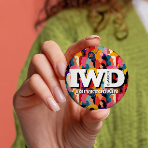 Chapa Redonda De 7 Cm Día Internacional de la Mujer Colorido