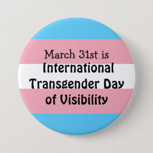 Chapa Redonda De 7 Cm Día Internacional de la Visibilidad Transgénero