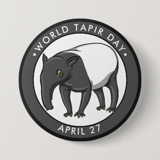 Chapa Redonda De 7 Cm Día Mundial del Tapir