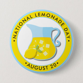 Chapa Redonda De 7 Cm Día Nacional de la Lemonade