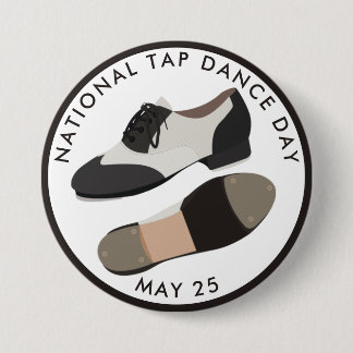 Chapa Redonda De 7 Cm Día Nacional del Baile Tap