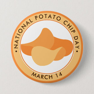 Chapa Redonda De 7 Cm Día Nacional del Chip de Papa