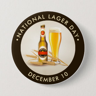 Chapa Redonda De 7 Cm Día Nacional del Lager, cerveza
