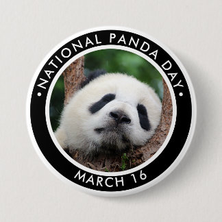 Chapa Redonda De 7 Cm Día Nacional del Panda