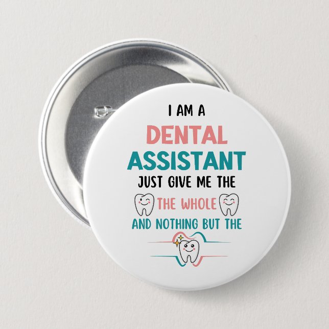 Chapa Redonda De 7 Cm Difícil de DENTAL ASISTENTE (Anverso y reverso)