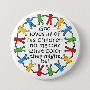 Chapa Redonda De 7 Cm Dios ama a todos