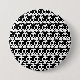 Chapa Redonda De 7 Cm Diseño de calavera pirata