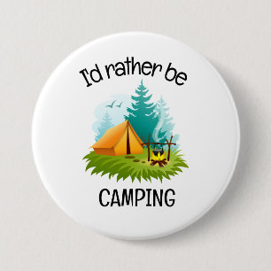 Chapa Redonda De 7 Cm Diseño de Camping