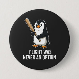 Chapa Redonda De 7 Cm Diseño de pingüino ave divertida sin vuelo