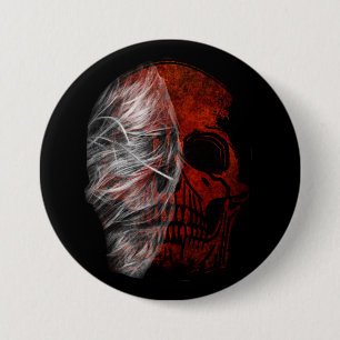CHAPA REDONDA DE 7 CM DISEÑO DE REGALO DE HALLOWEEN GRÁFICO DE CRÁNEO