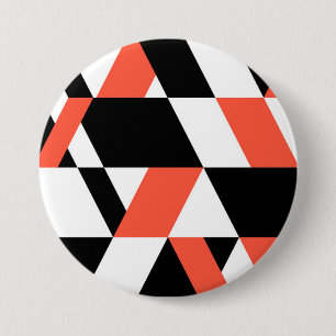 Chapa Redonda De 7 Cm Diseño geométrico rojo-negro, moderno, moderno y m