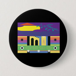 Chapa Redonda De 7 Cm Diseño maximalista decorativo y audaz para artista