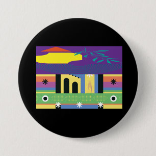 Chapa Redonda De 7 Cm Diseño maximalista decorativo y audaz para artista