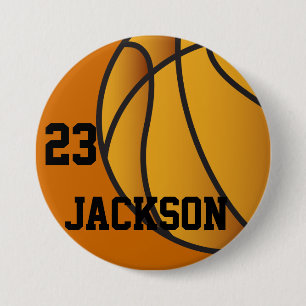 Chapa Redonda De 7 Cm Diseño personalizado del baloncesto
