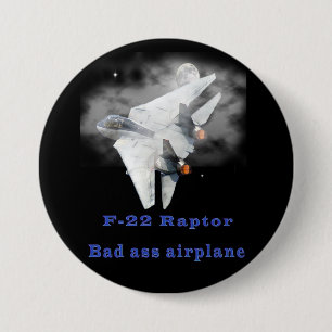 Chapa Redonda De 7 Cm Diseños del rapaz F-22