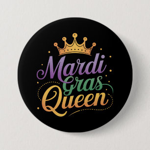 Chapa Redonda De 7 Cm disfraz de fiesta de la Reina del Desfile de Mardi