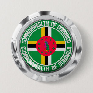 Chapa Redonda De 7 Cm Dominica Round Emblem