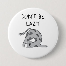 Chapa Redonda De 7 Cm Don’t Be Lazy Yoga Cat