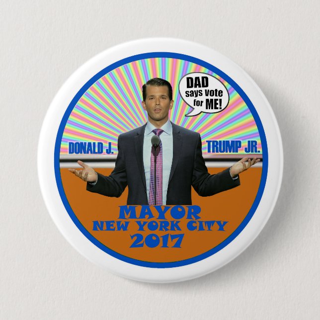 Chapa Redonda De 7 Cm Donald J. Trump, Jr (Anverso)