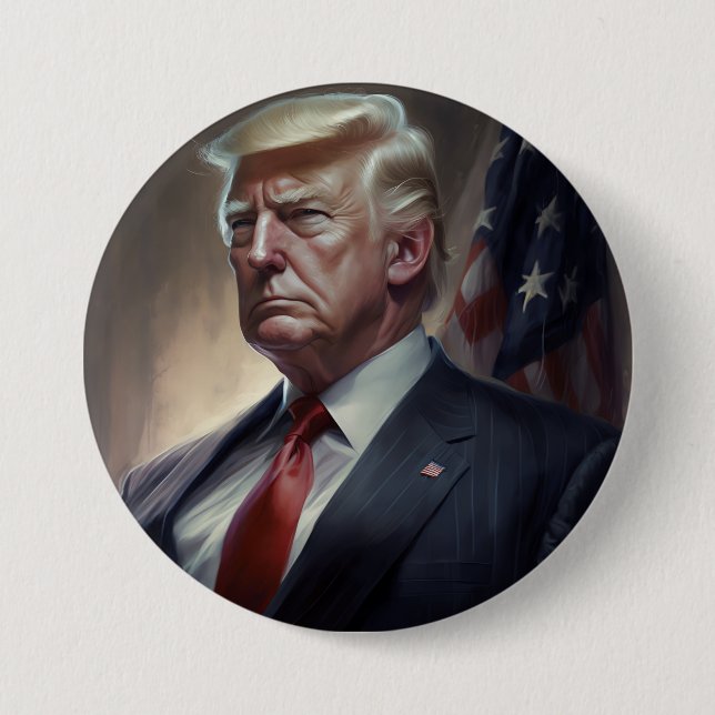 Chapa Redonda De 7 Cm Donald Trump (Anverso)
