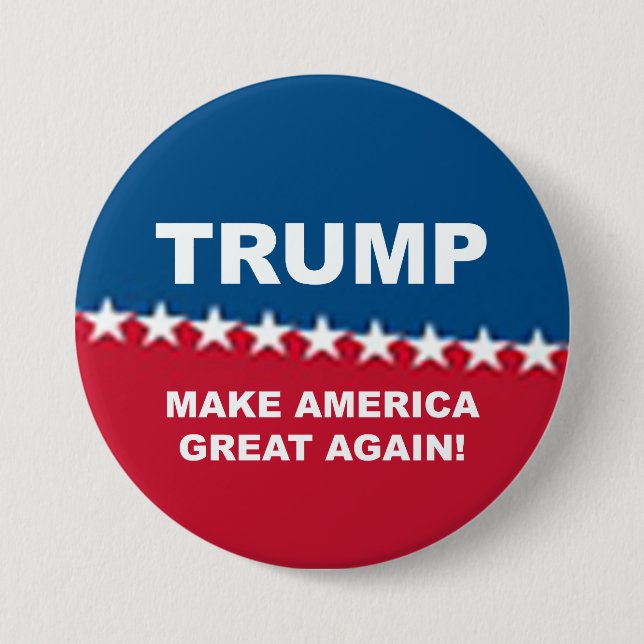 Chapa Redonda De 7 Cm Donald Trump 2016 (Anverso)