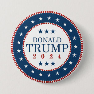 Chapa Redonda De 7 Cm Donald Trump 2024