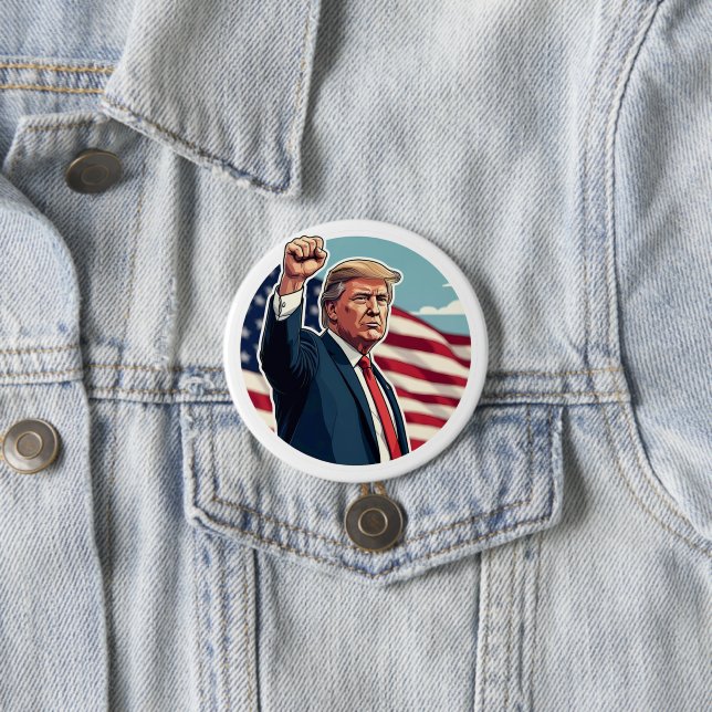 Chapa Redonda De 7 Cm Donald Trump 2024 (In situ)