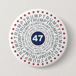 Chapa Redonda De 7 Cm Donald Trump '47'