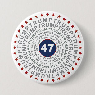 Chapa Redonda De 7 Cm Donald Trump '47'