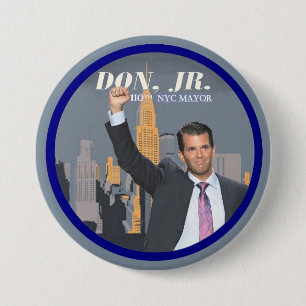 Chapa Redonda De 7 Cm Donald Trump, menor para el alcalde 2017 de NYC