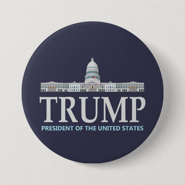 Chapa Redonda De 7 Cm Donald Trump para el presidente (Anverso)