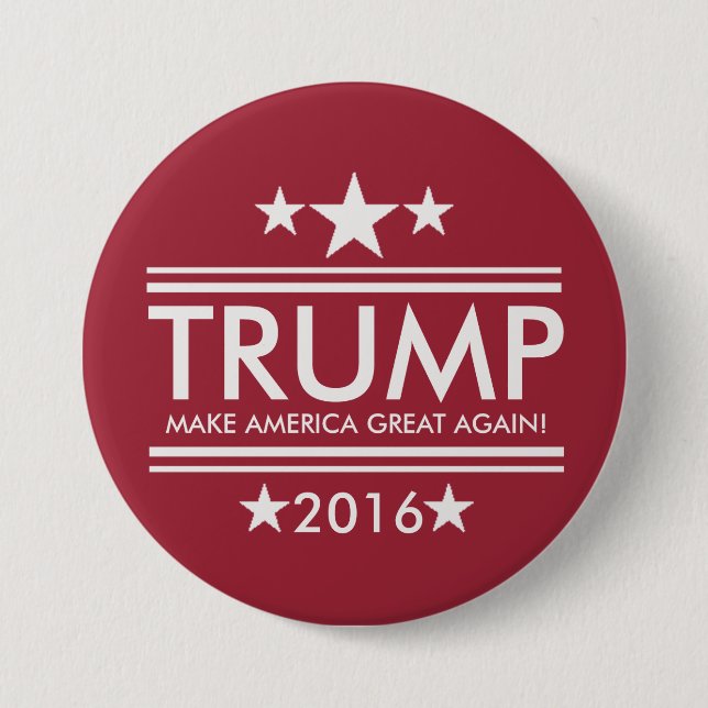Chapa Redonda De 7 Cm Donald Trump para el presidente (Anverso)