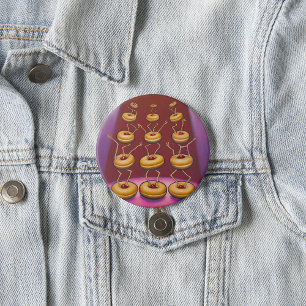 Chapa Redonda De 7 Cm Donuts que actúan
