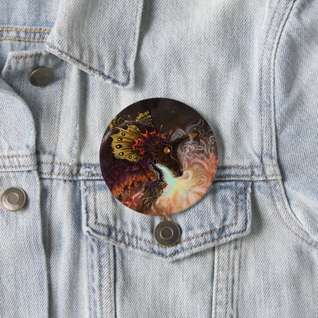 Chapa Redonda De 7 Cm Dragón protector contra incendios (In situ)