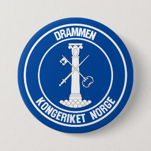Chapa Redonda De 7 Cm Drammen Round Emblem