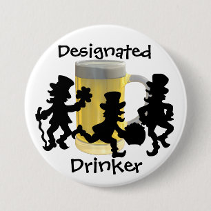 Chapa Redonda De 7 Cm Drinker designado - SRF