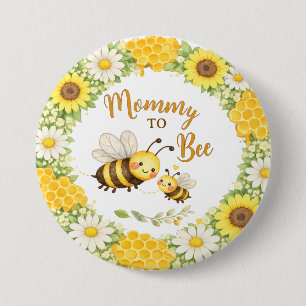 Chapa Redonda De 7 Cm Ducha de Bebé 'Mamá Abeja'