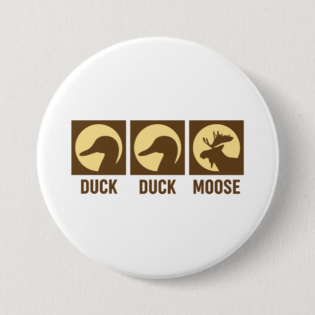 Chapa Redonda De 7 Cm Duck Duck Moose (Anverso)