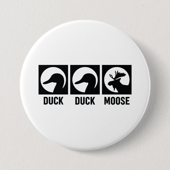 Chapa Redonda De 7 Cm Duck Duck Moose (Anverso)